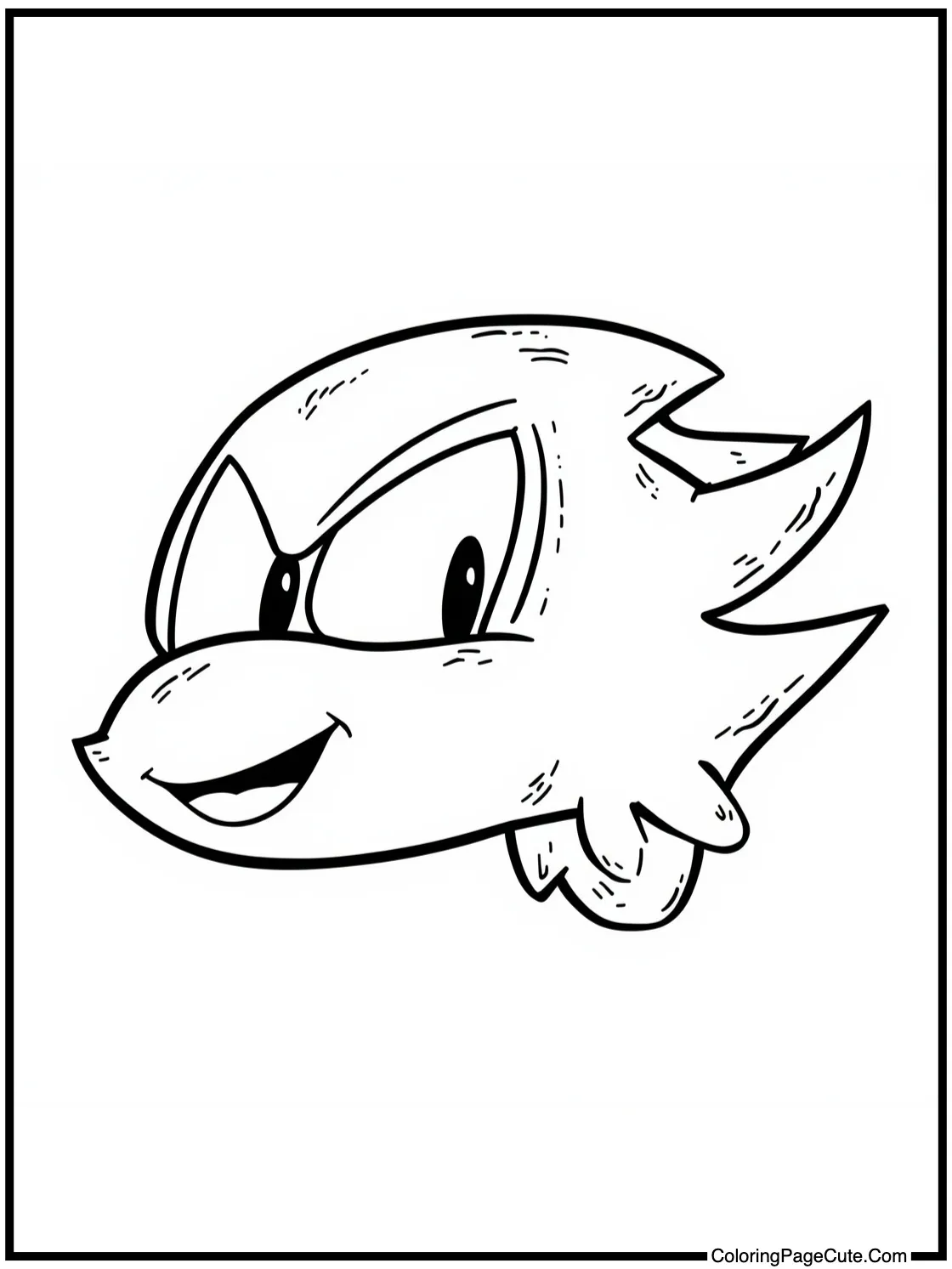 Spiky speedster smiling slightly
