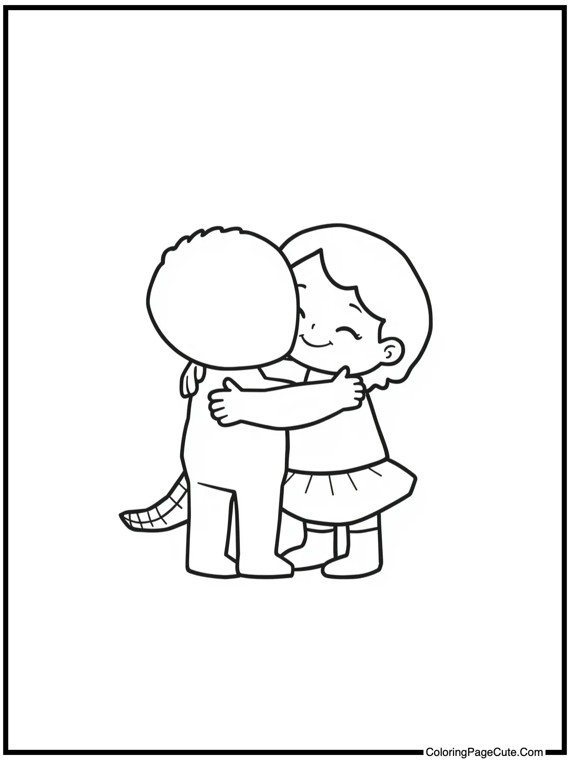 Giving a friendly hug