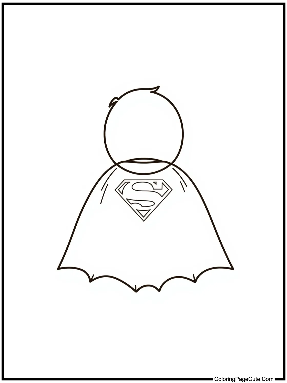 With a superhero cape