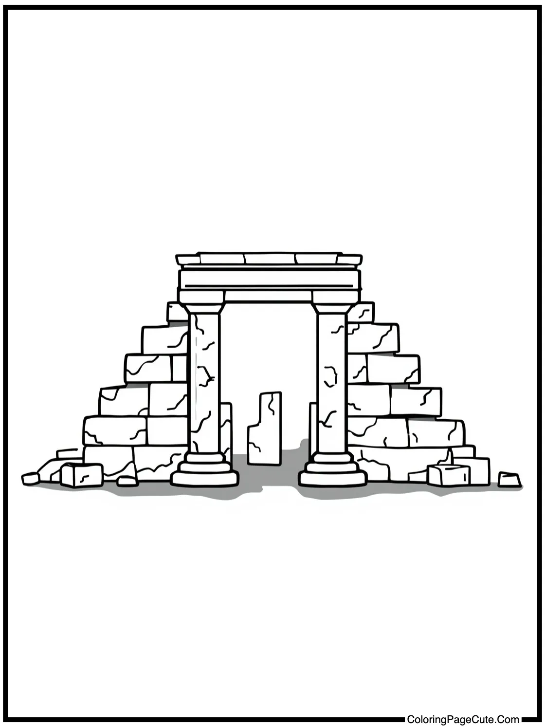 Near an ancient ruin