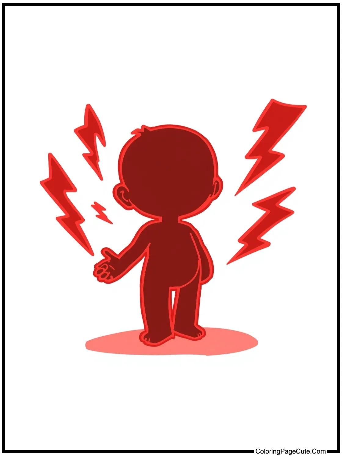 With red lightning effects