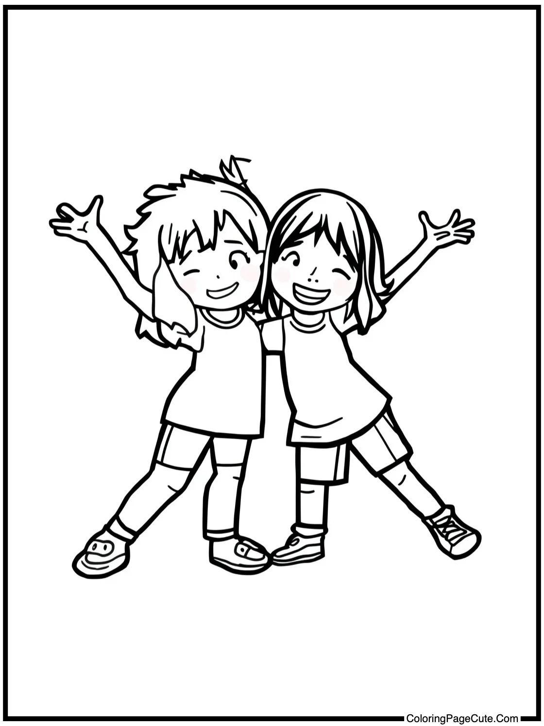 Posing with a friend