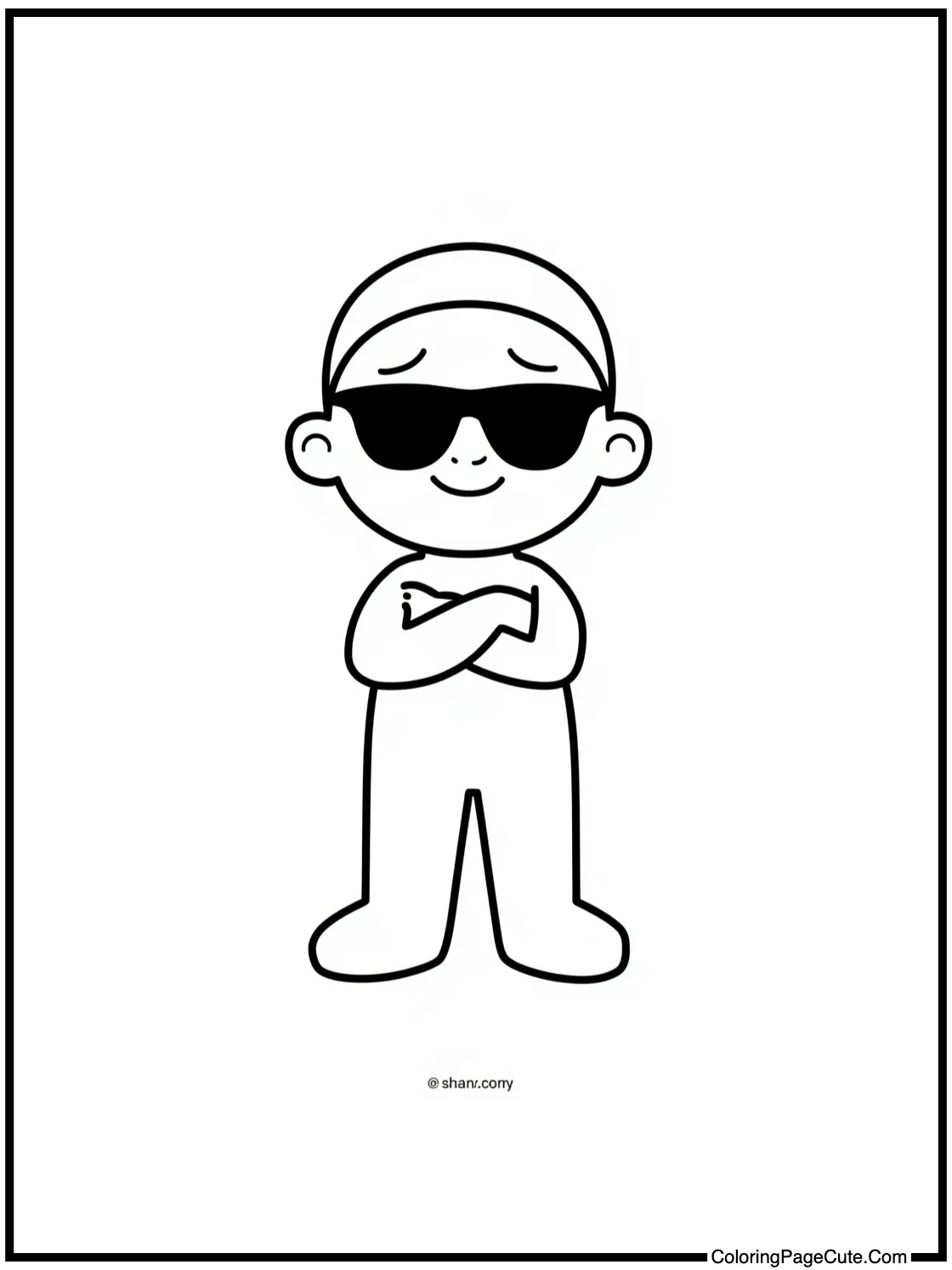 Cool figure arms crossed