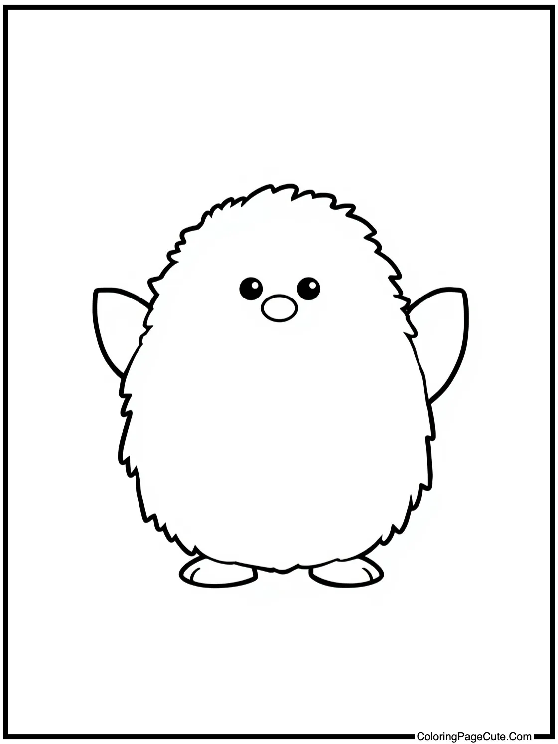 Fluffy creature posing