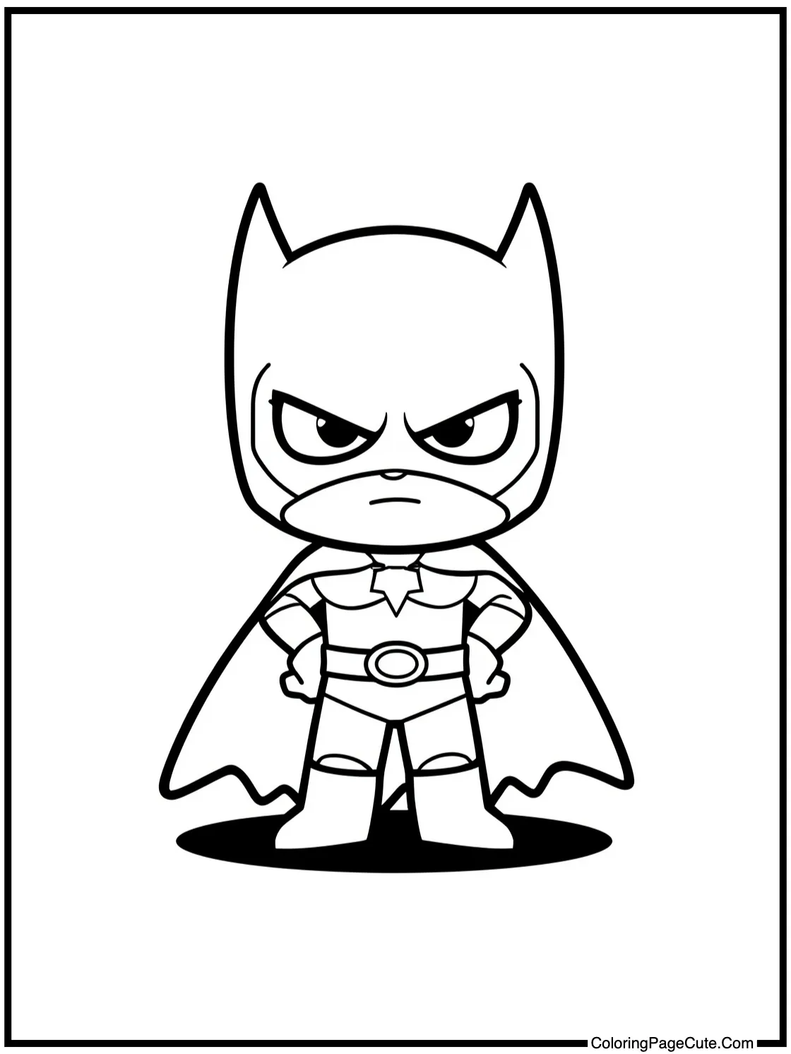 Serious hero looking