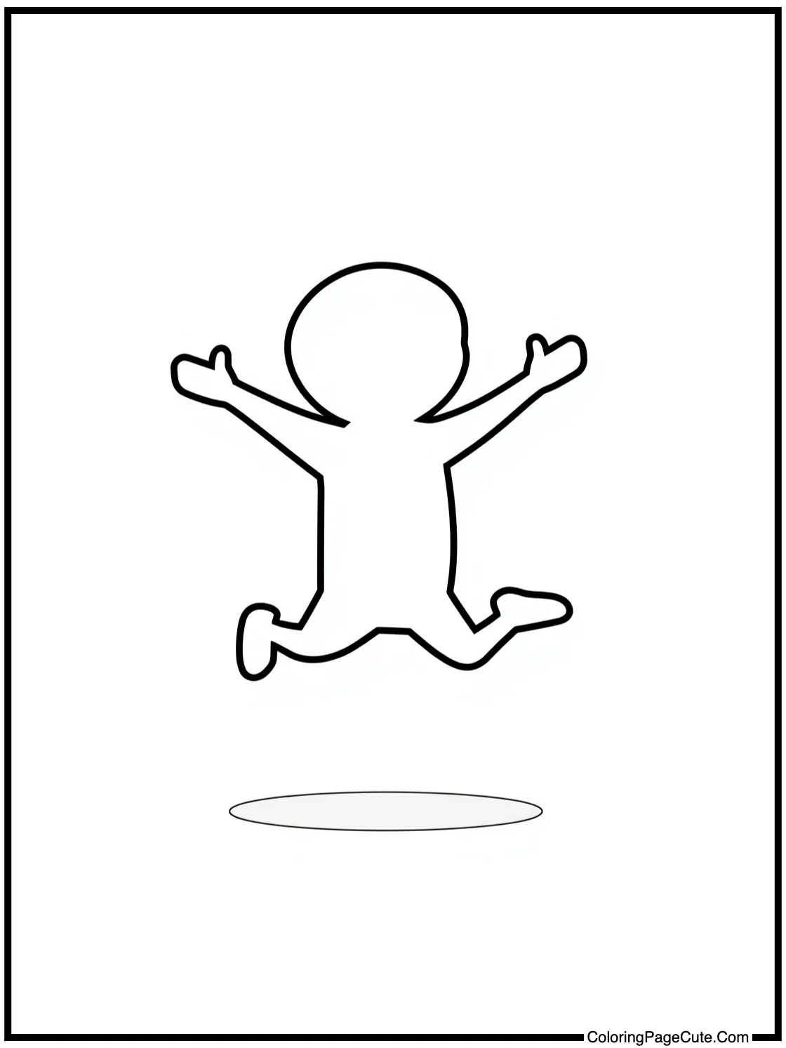 Energetic figure jumping