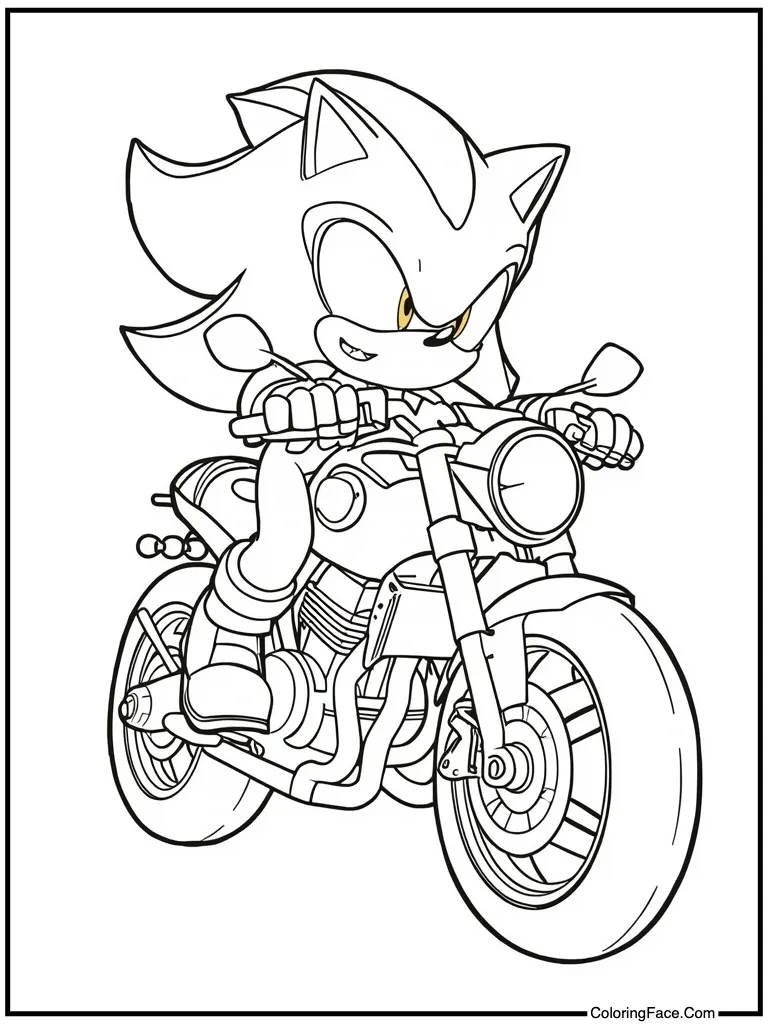 Shadow The Hedgehog Coloring Pages