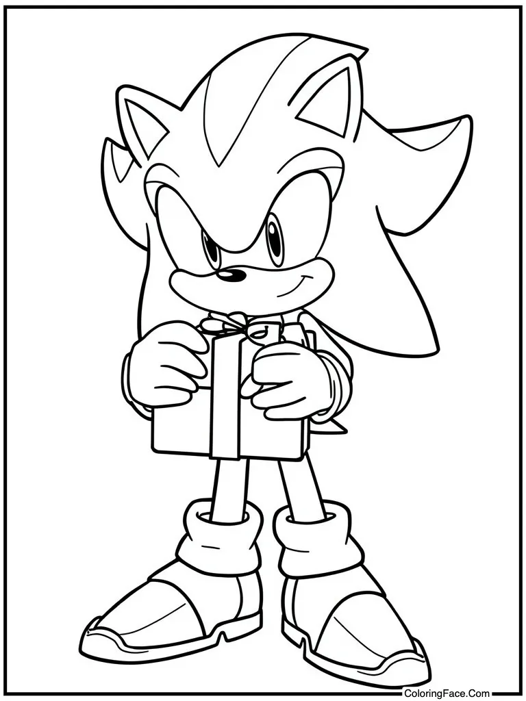 Holding wrapped gift