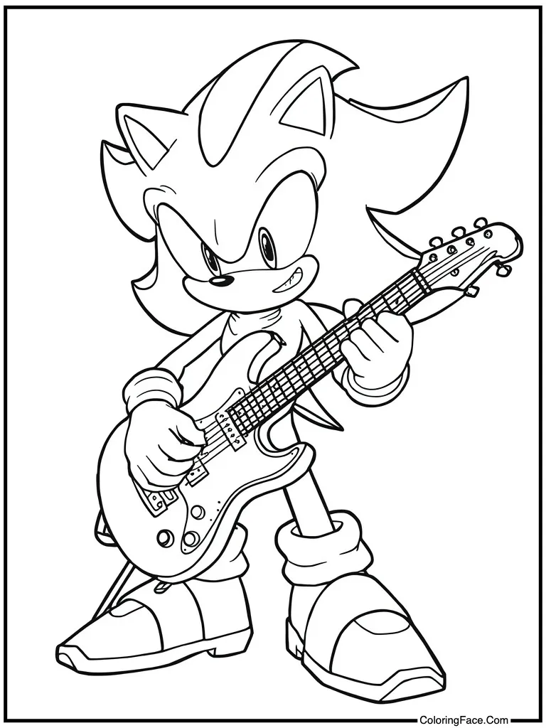 Playing electric guitar