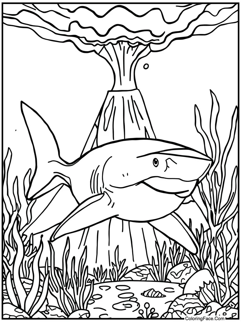 Near underwater volcano vent