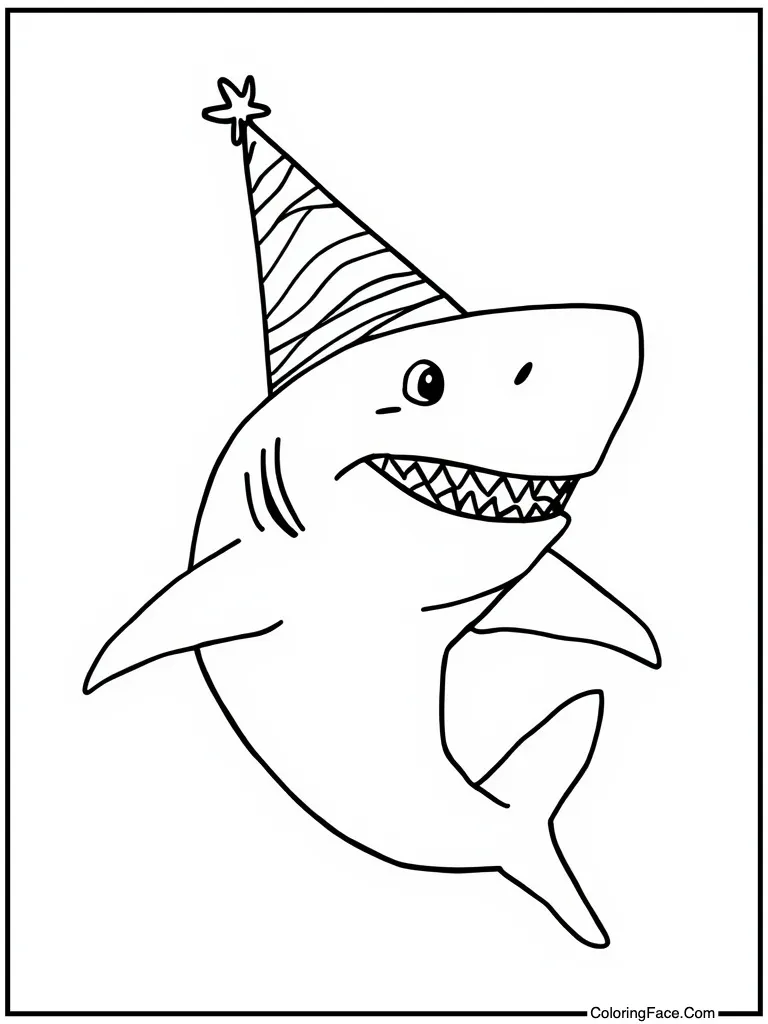 Wearing a birthday hat