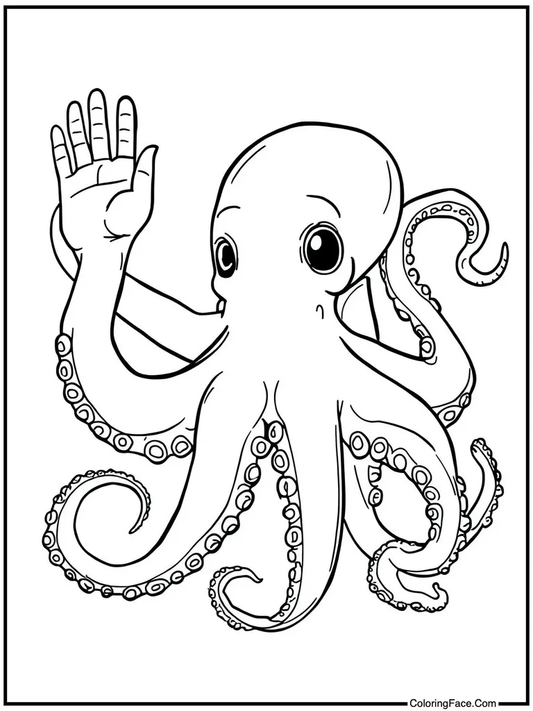 High five with octopus