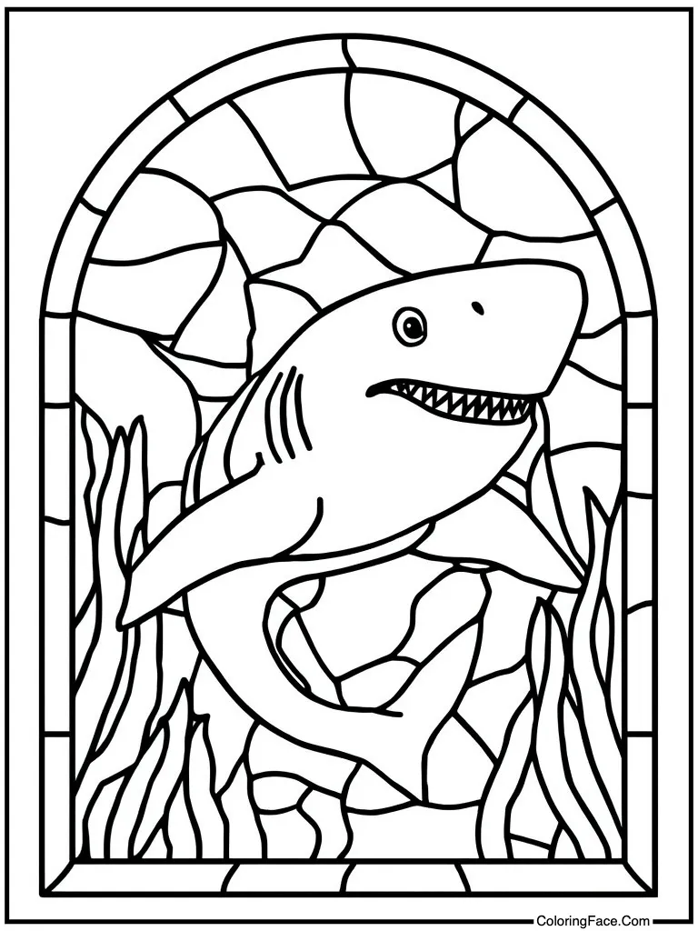 Stained glass window effect