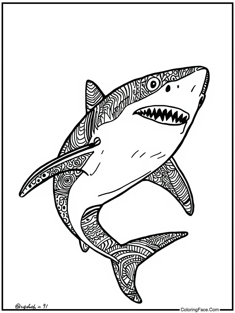 Zentangle ink doodle art