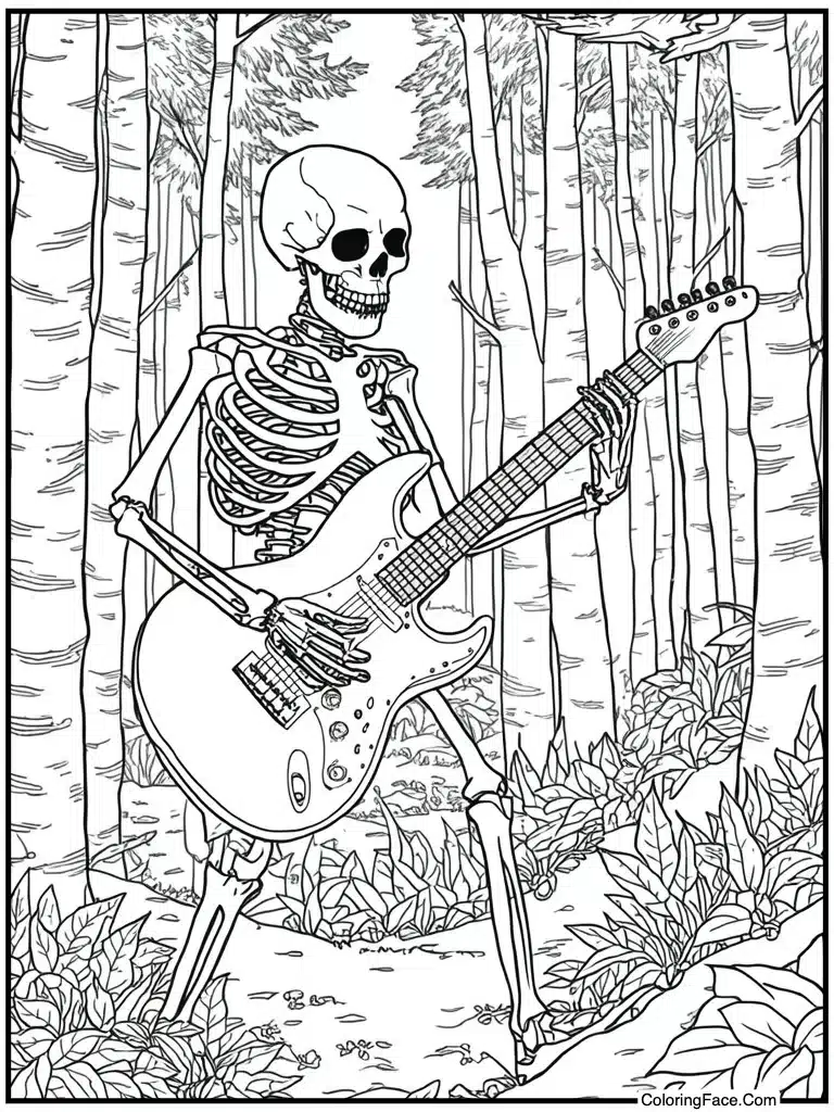 Playing electric guitar