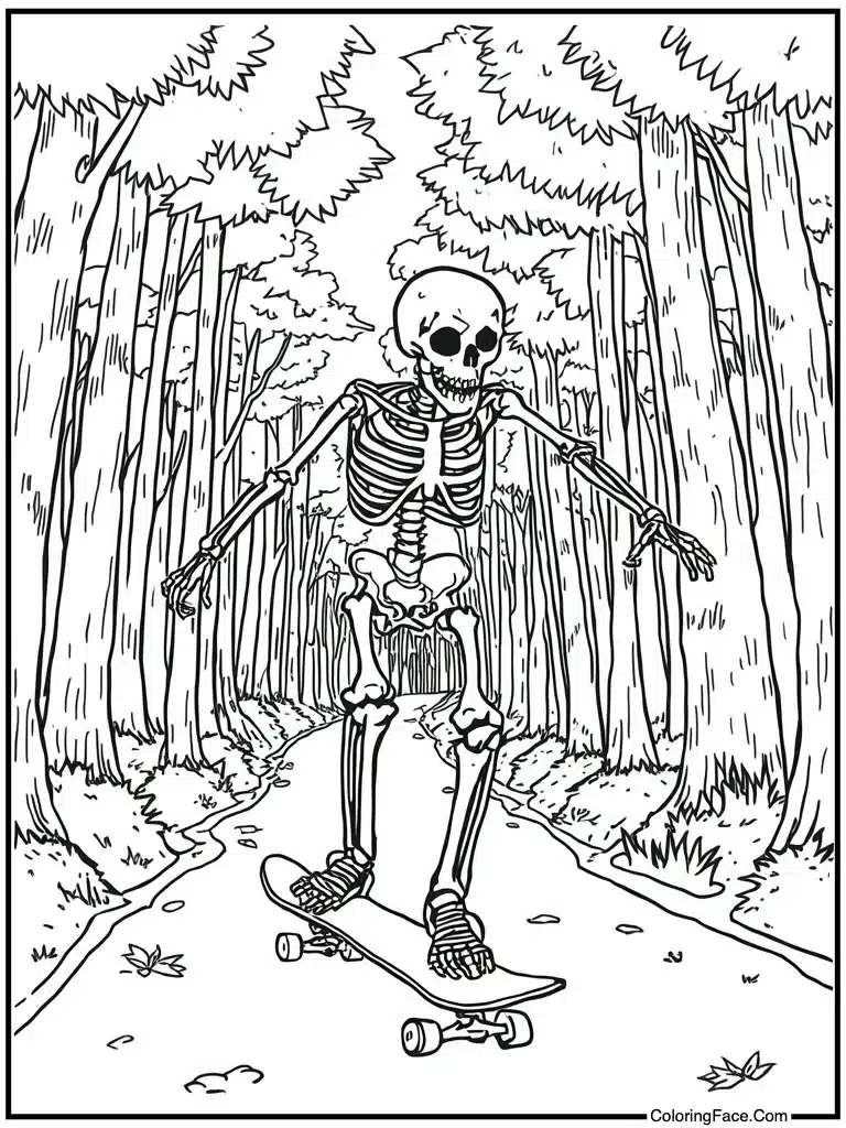 Skateboarding down street