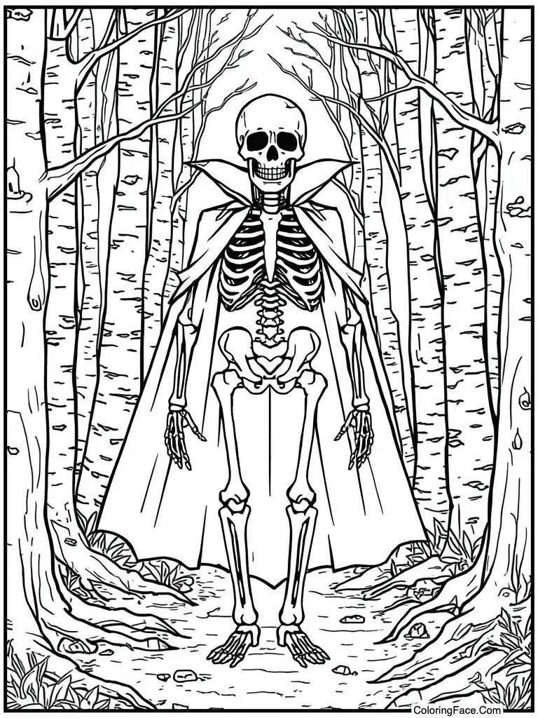 Wearing vampire cape