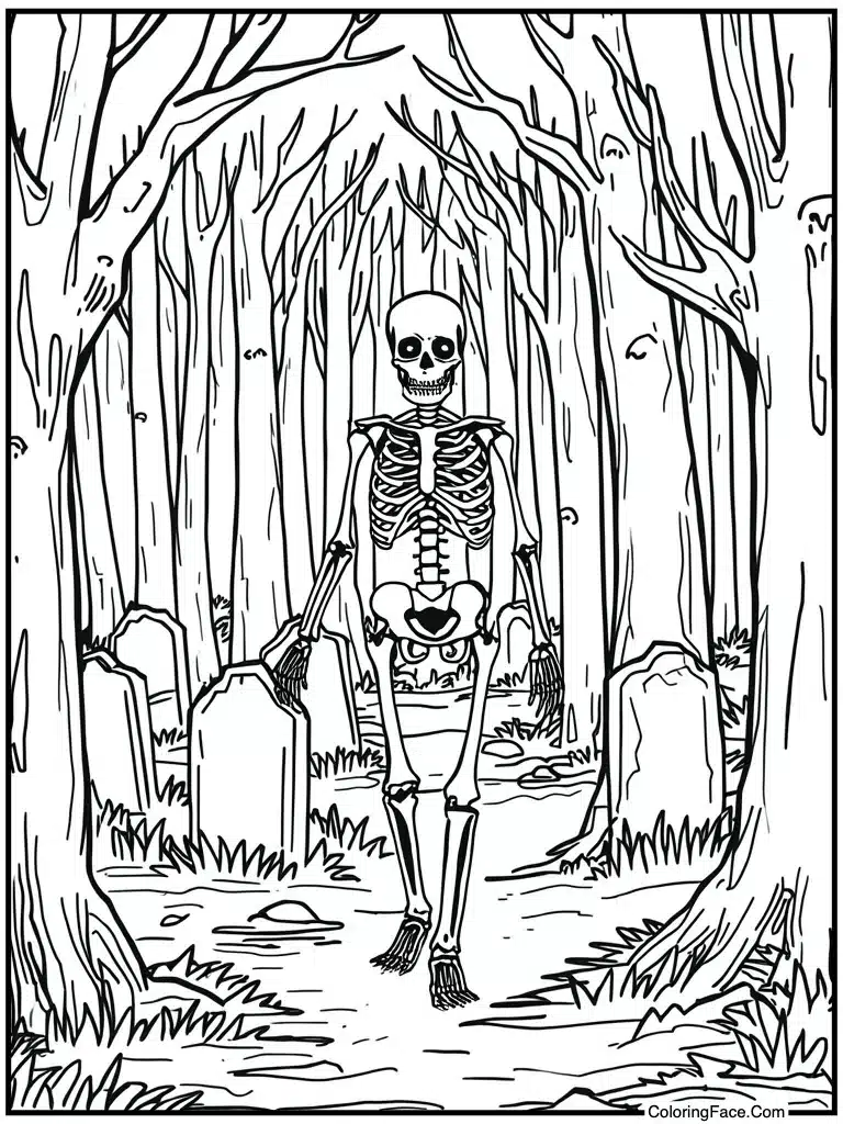 Walking past tombstones