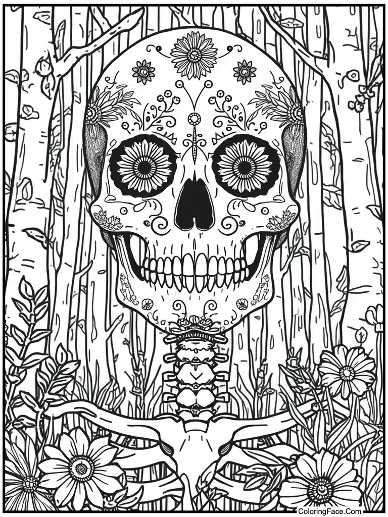 Floral eye sockets