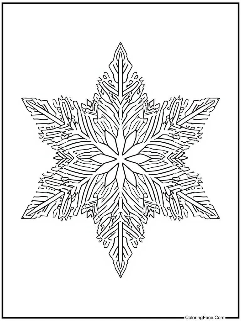 Geometric winter star shape