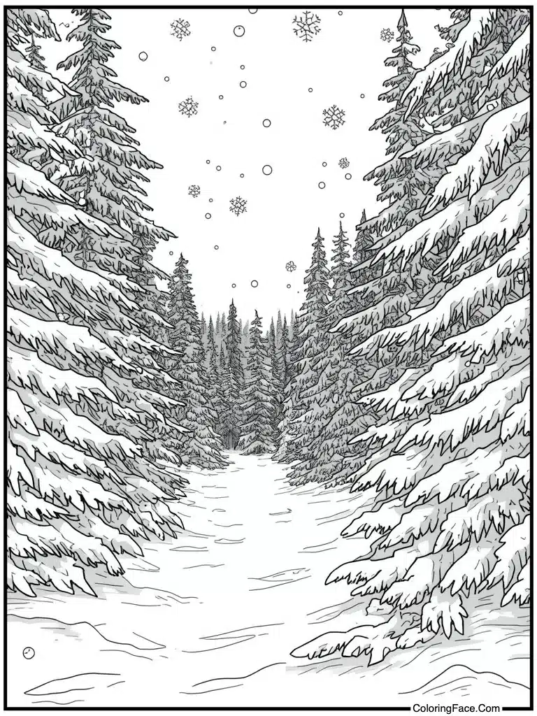 Winter wonderland landscape view