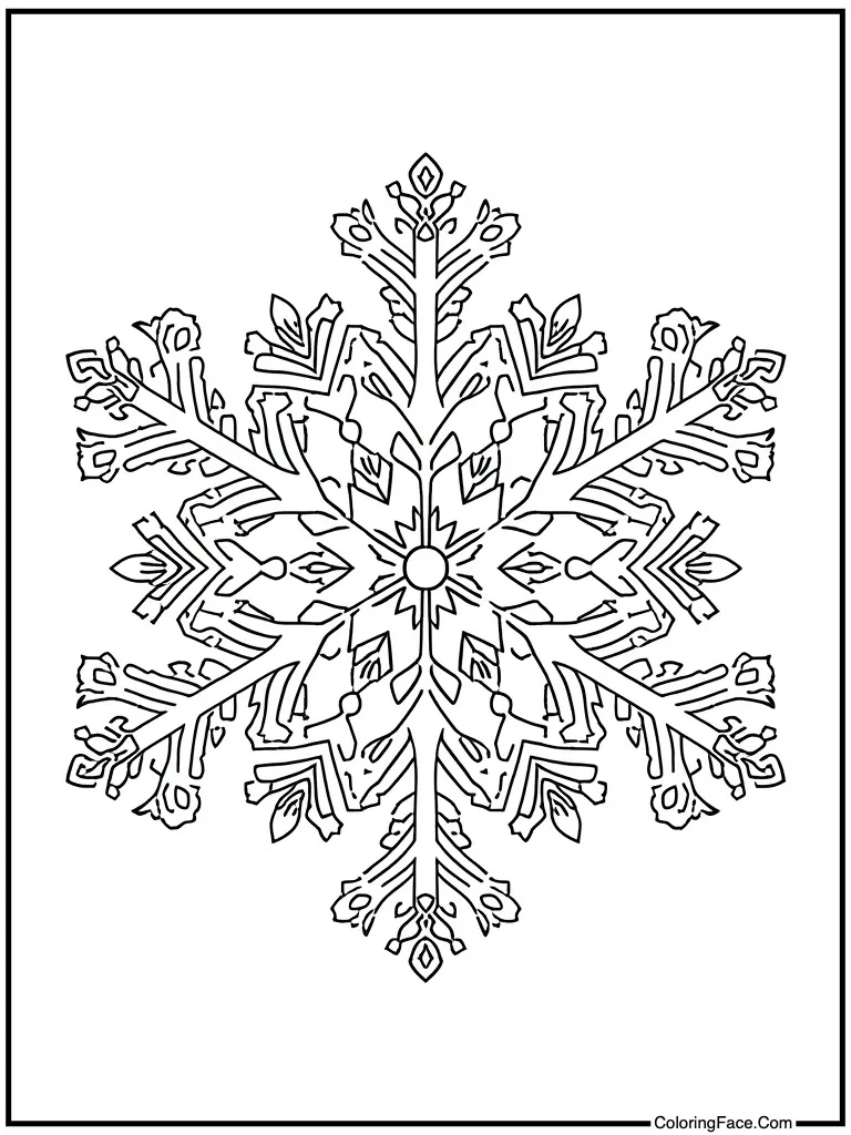 Icy floral design motif