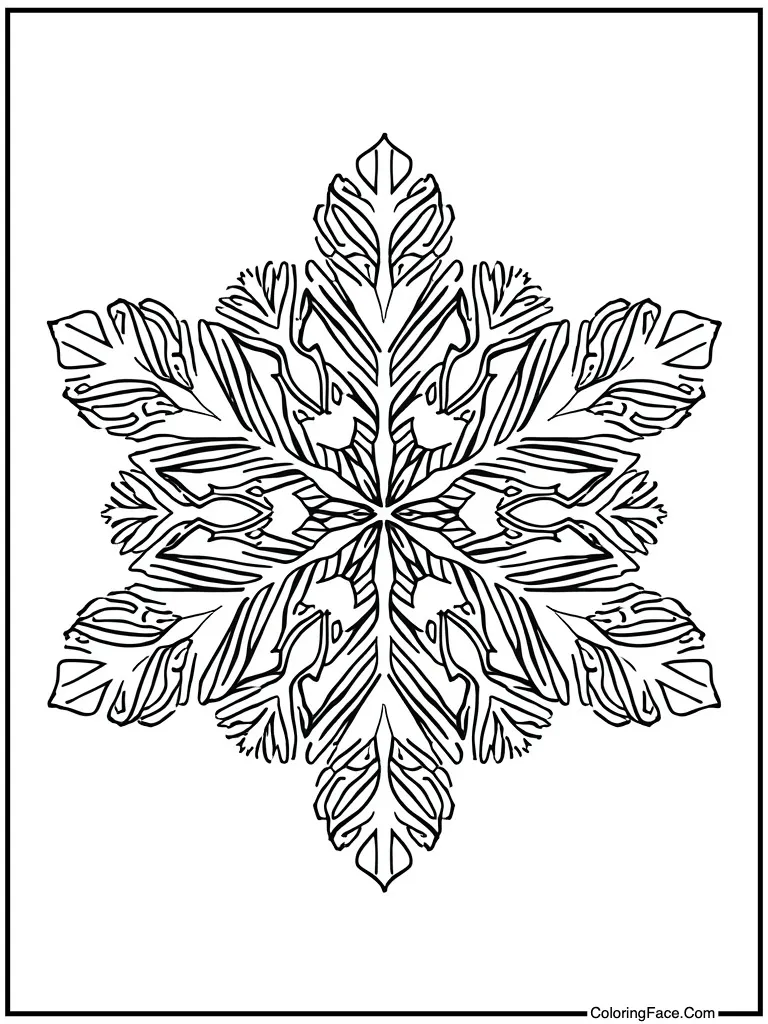 Symmetrical ice star shape