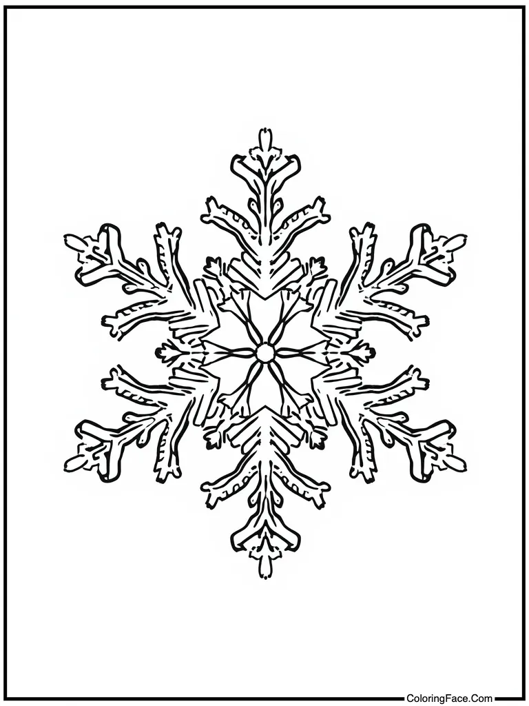 Large fluffy winter crystal