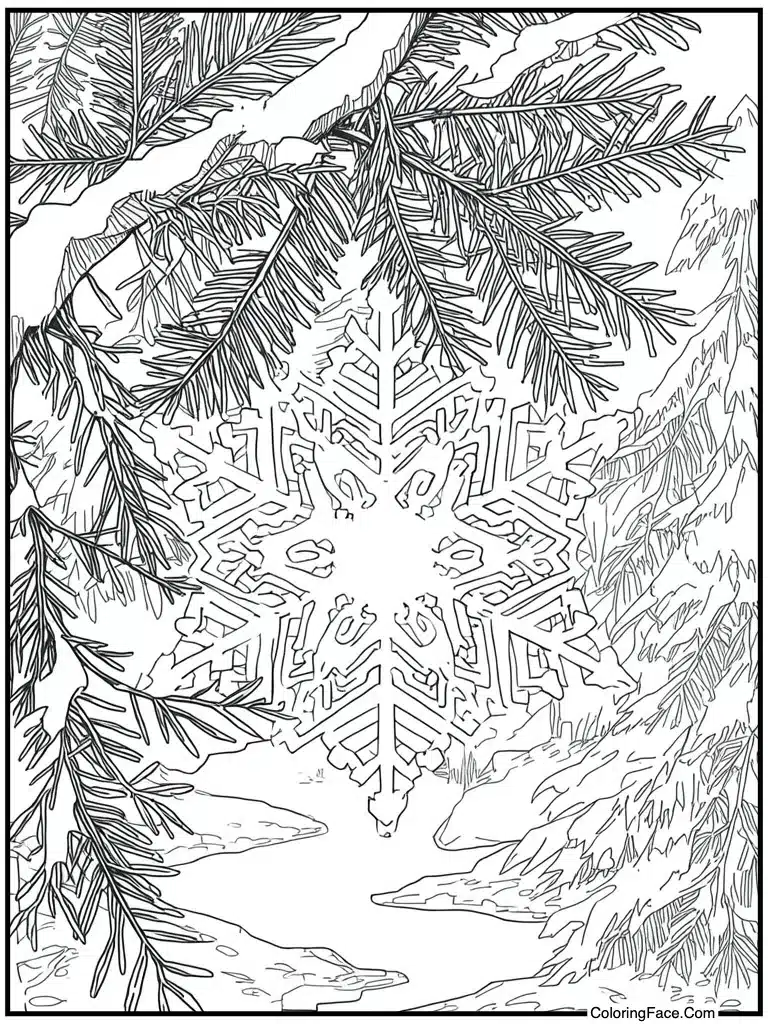 Resting on pine branch