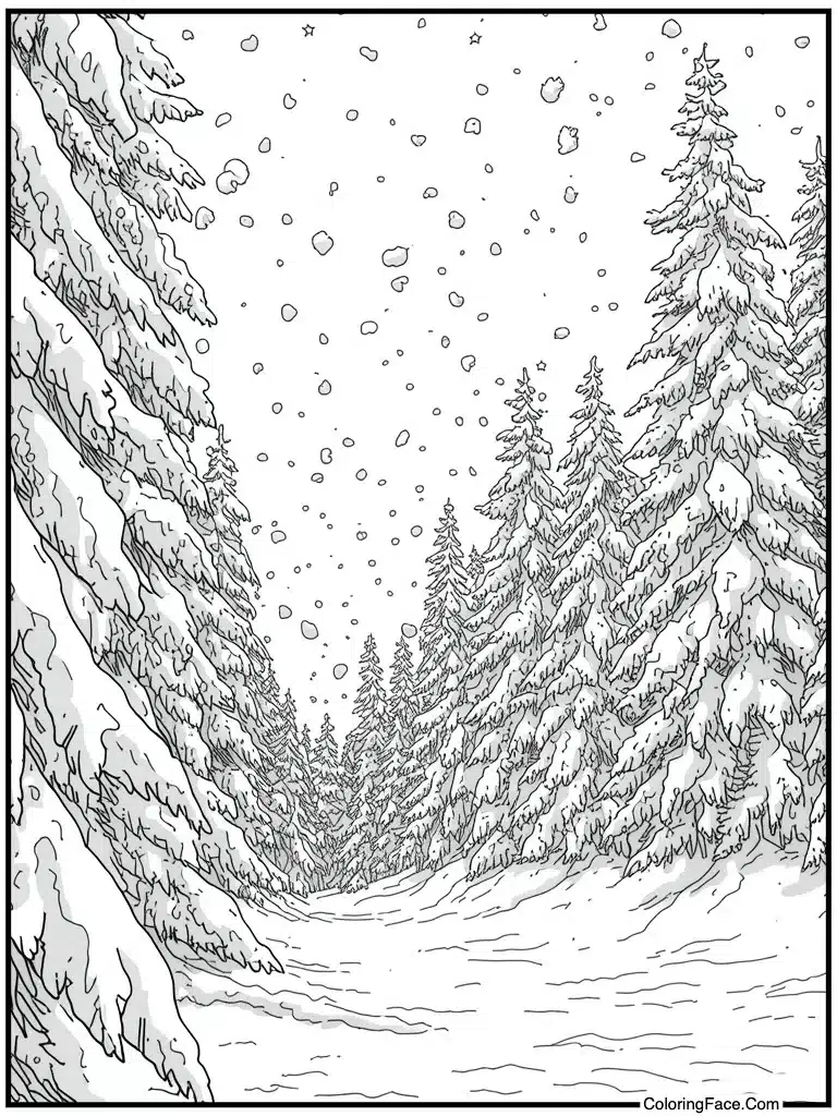 Blizzard swirling wind gusts