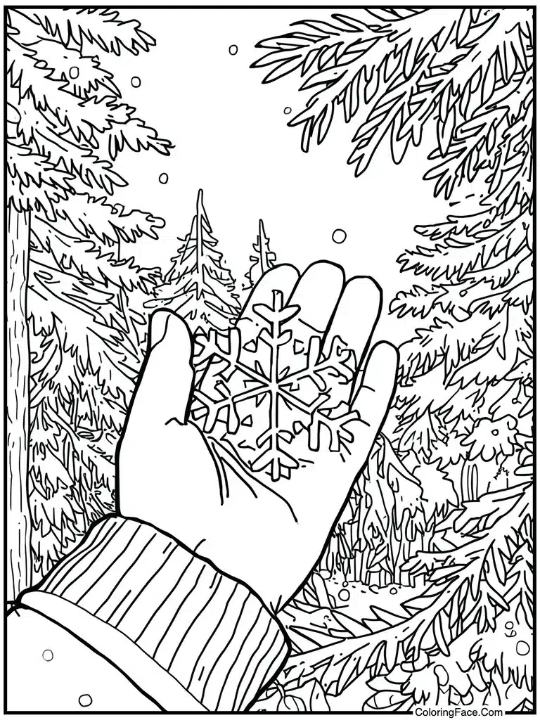 Winter mittens holding ice