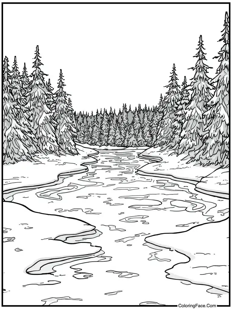 Frozen lake surface texture