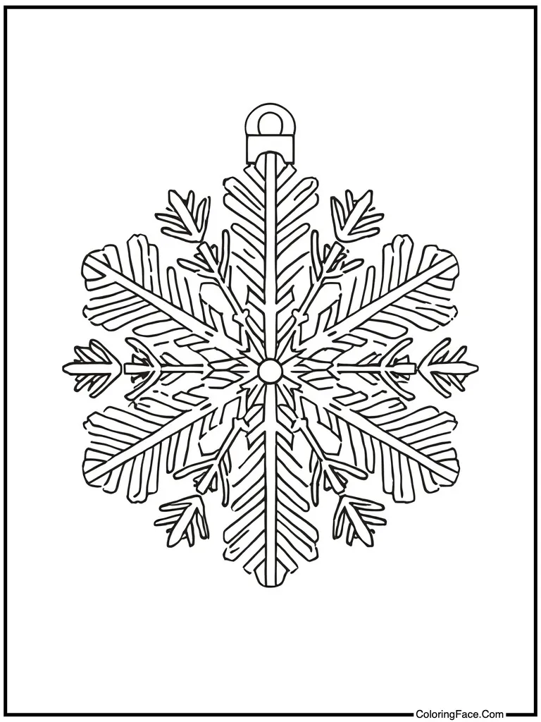 Golden holiday ice ornament