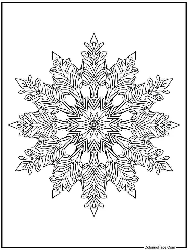 Intricate icy mandala art
