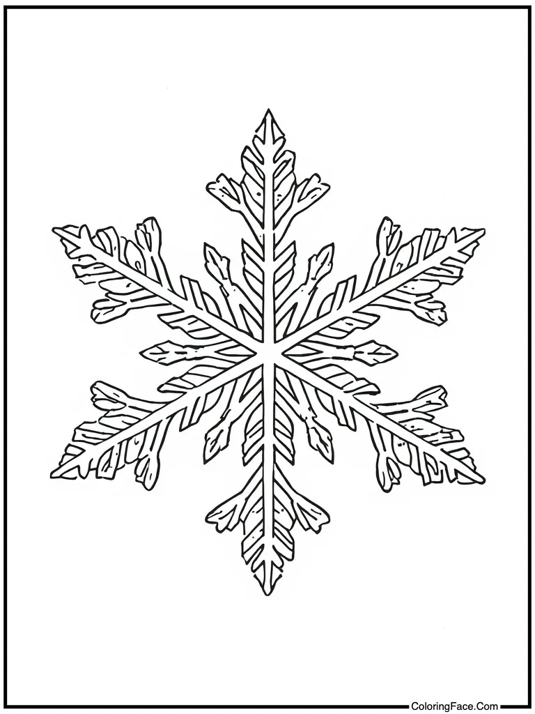 Ink sketch ice crystal