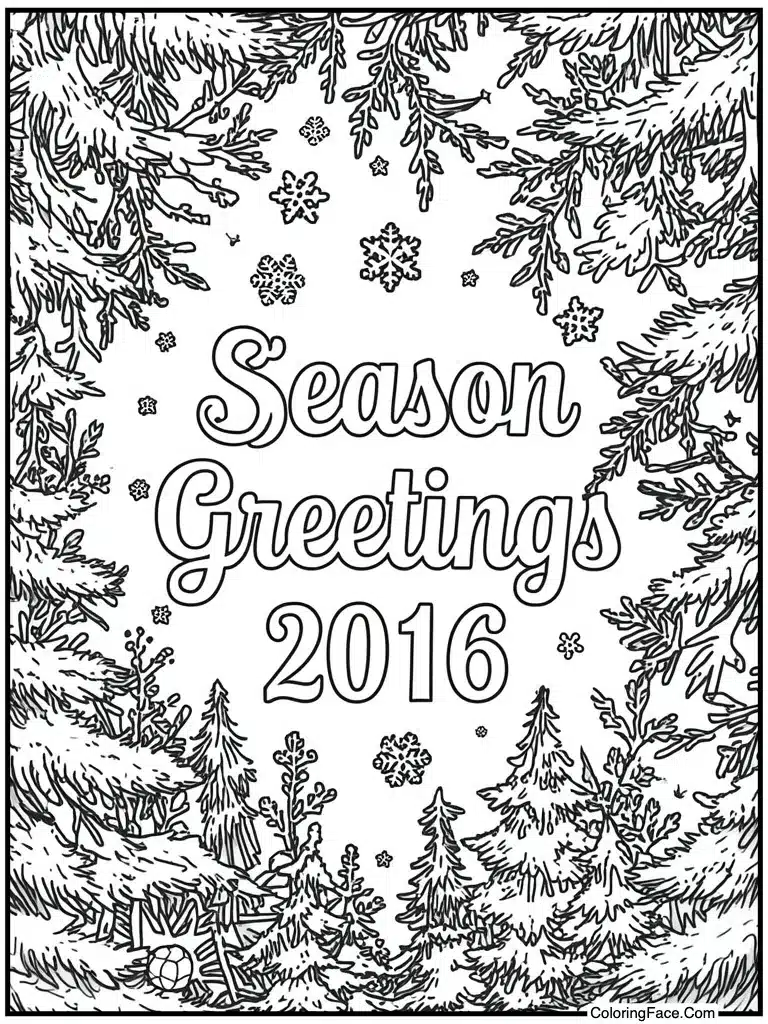Season greetings text art