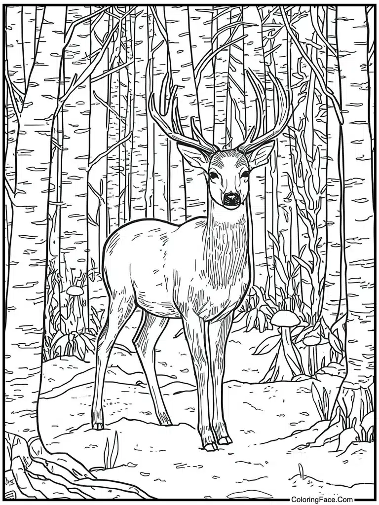 Deer standing in drift