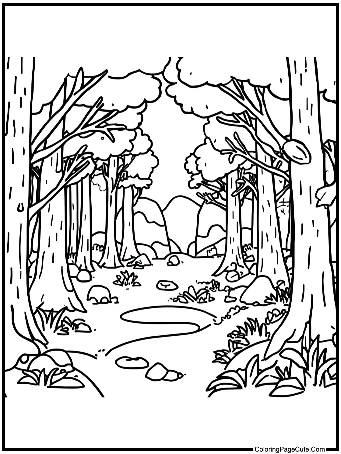 a peaceful forest clearing