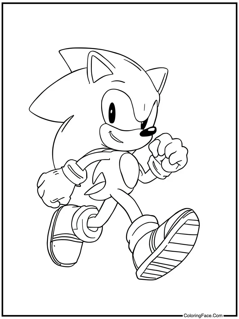 Running past palm tree