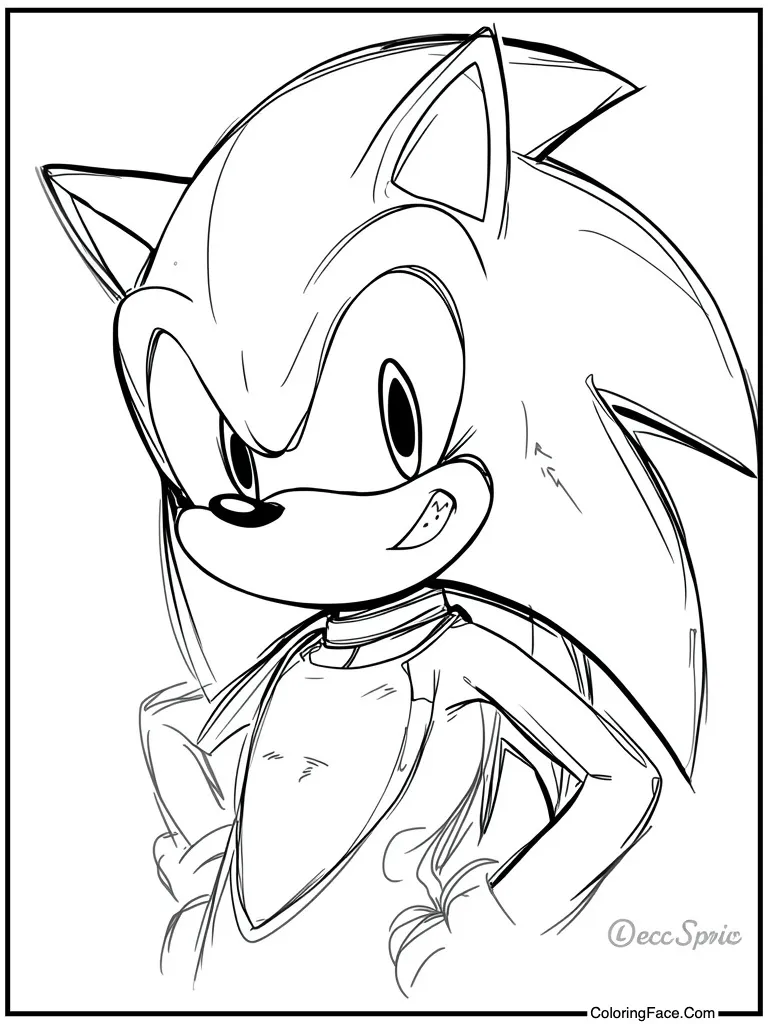 Detailed character portrait sketch