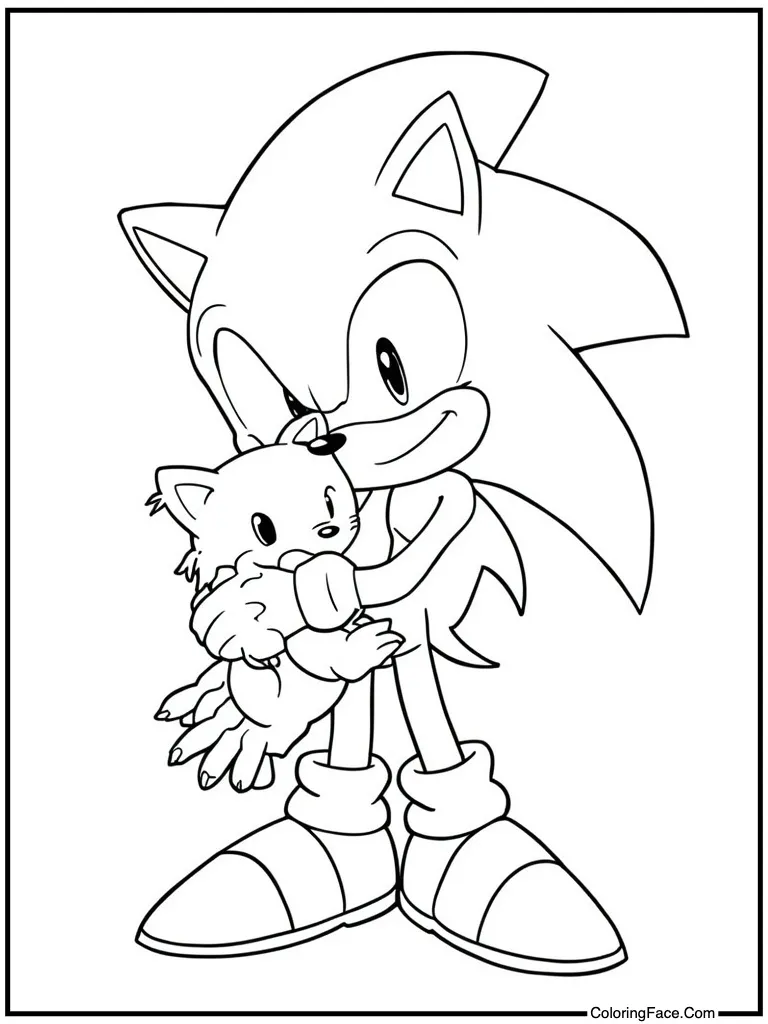 Hugging a small animal