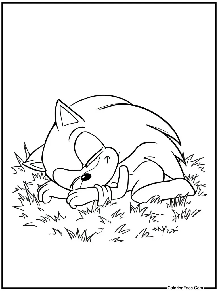 Sleeping peacefully on grass