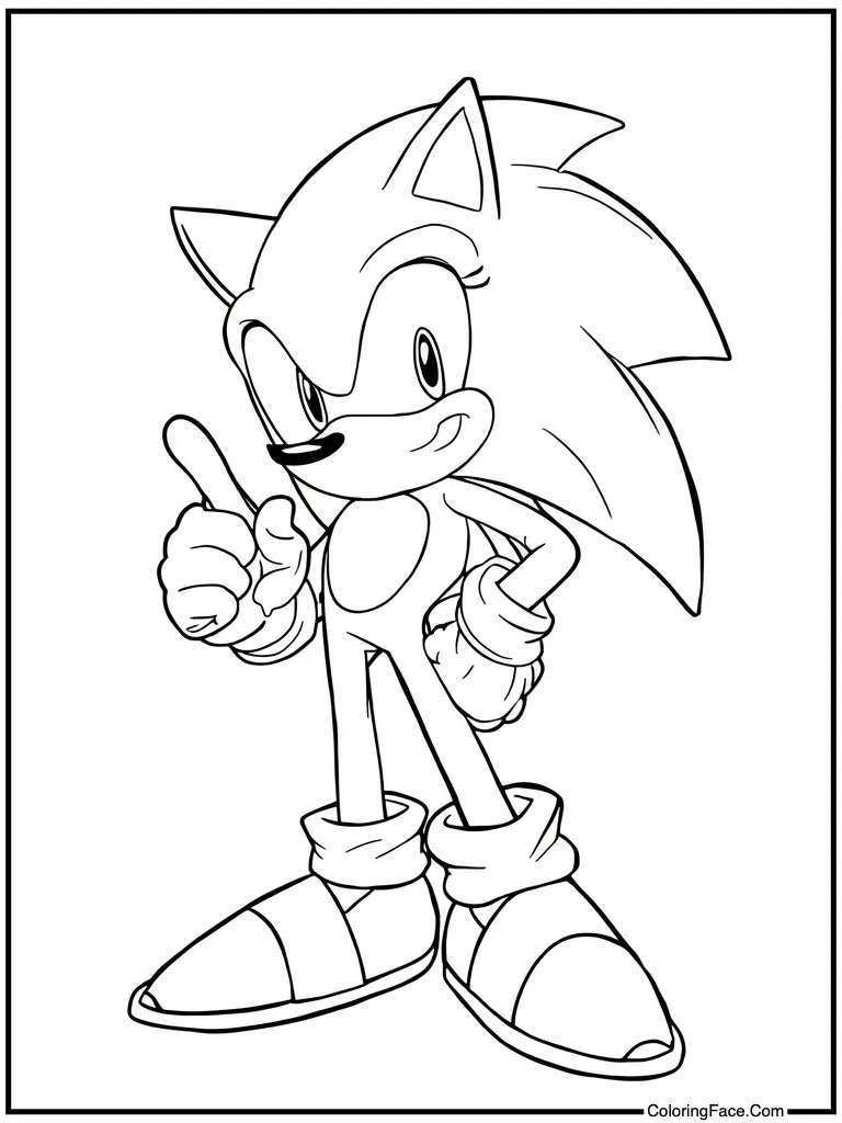 Pointing finger forward confidently