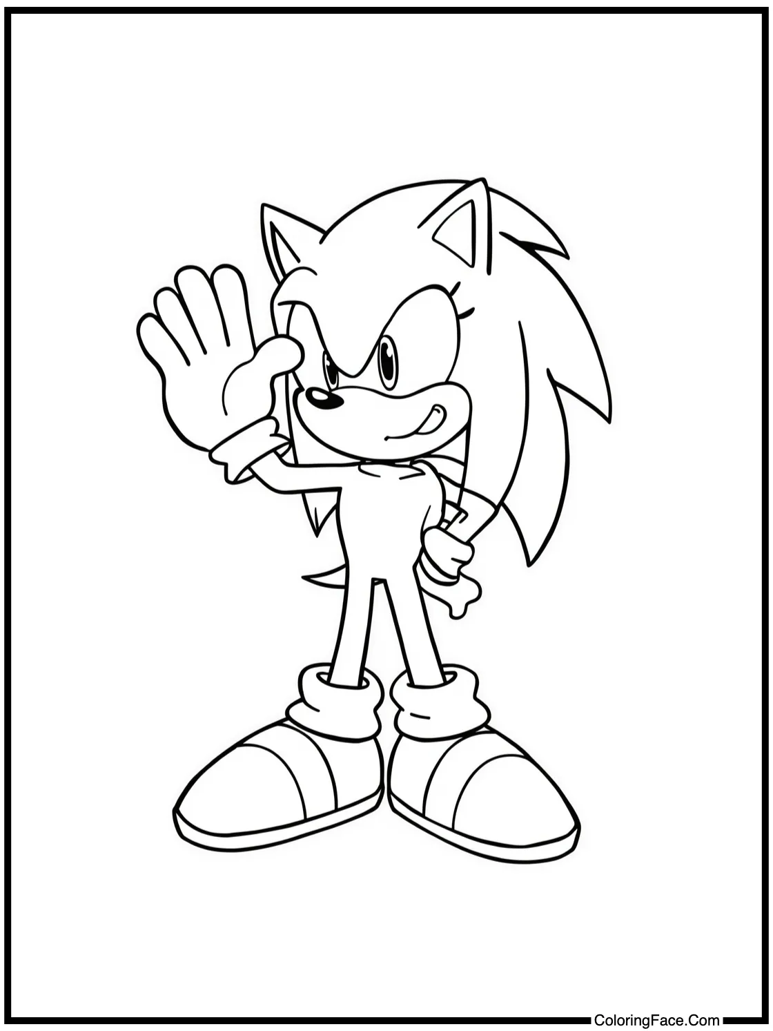 high-fiving Knuckles friend