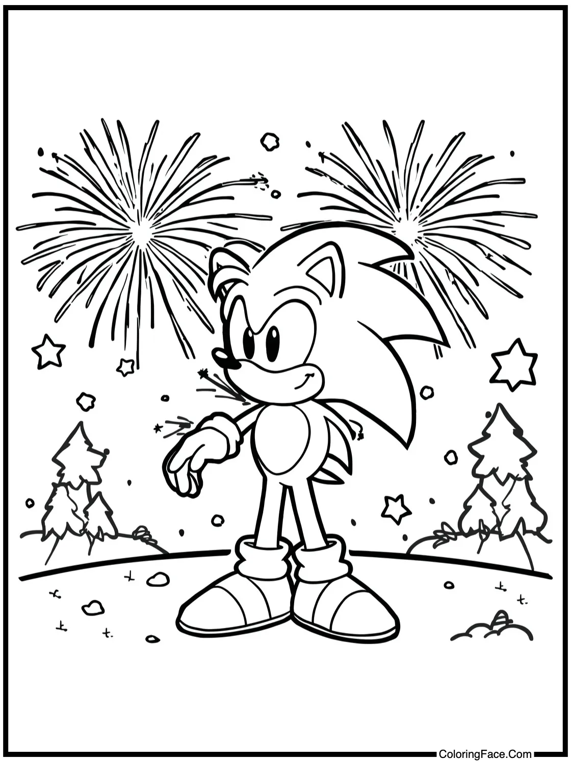 watching fireworks display