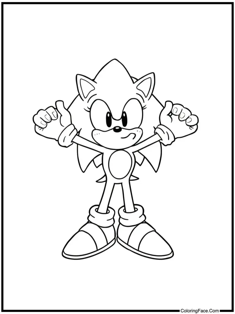 Sonic coloring pages