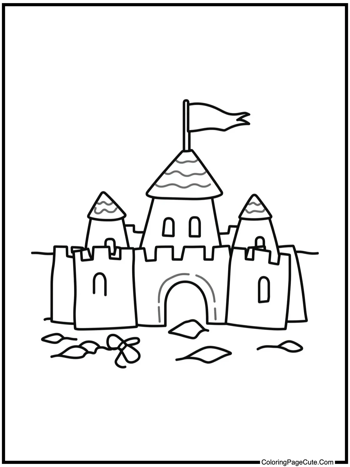 building a sandcastle