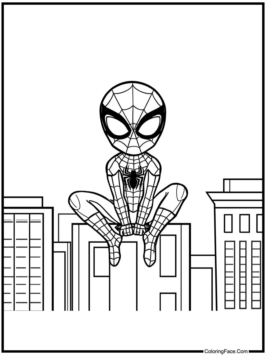 Sitting on skyscraper