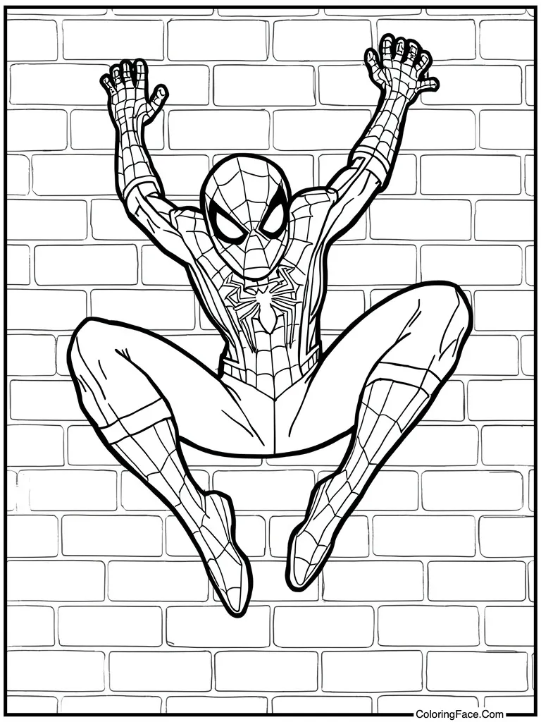 Crawling up brick wall