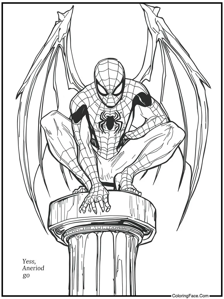 Sitting on stone gargoyle